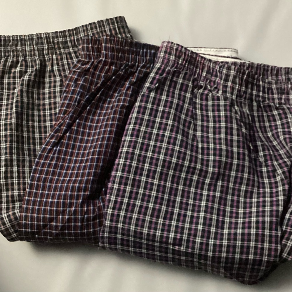 10W Apparel Mens 3-Pack Multicolor Plaid Underwear  Boxer Shorts Sz. XL 42-44